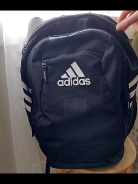 Adidas Black Men's Backpack Classic Sports Soccer Daypack